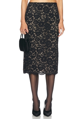 LPA Ebony Midi Skirt in Black - Black. Size M (also in S, XS, XXS).