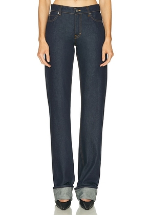 GRLFRND Graham Low Rise Straight Cuffed in Og Crispy - Blue. Size 23 (also in 24, 25, 26, 27, 29, 30, 31, 32).