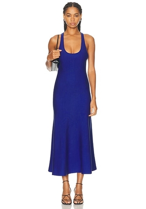 Gabriela Hearst Bastien Racerback Dress in Cobalt - Blue. Size L (also in M, S).