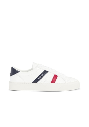 Moncler Monaco 2 Low Top Sneaker in Brilliant White - White. Size 44 (also in 43, 45).