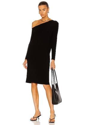 Norma Kamali Drop Shoulder Dress in Black - Black. Size S (also in XS).