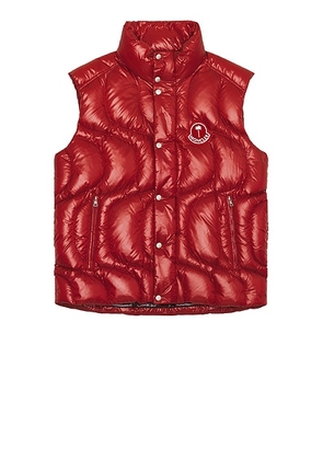 Moncler Genius X Palm Angels Gwenyth Vest in Red - Red. Size 2 (also in 3, 4).