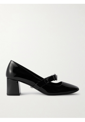 Versace - Gianni Ribbon Embellished Patent-leather Pumps - Black - IT36,IT37,IT37.5,IT38,IT38.5,IT39,IT39.5,IT40,IT40.5,IT41