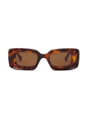 Loewe Rectangular Sunglasses in Havana - Brown. Size all.