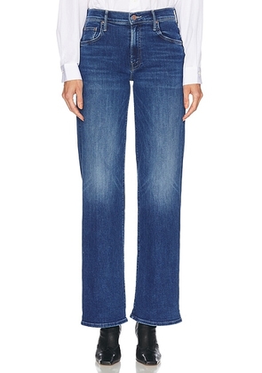 MOTHER The Mid Rise Maven Sneak Jeans in Over The Top - Blue. Size 25 (also in 27).