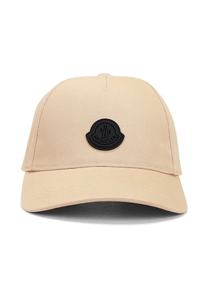 Moncler Baseball Cap in Sand Beige - Brown. Size all.