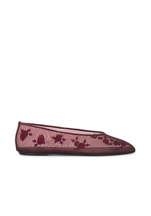 Magda Butrym Mesh Ballet Flat in Burgundy - Burgundy. Size 37 (also in 36, 38, 40, 41).