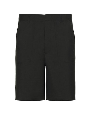 Mimchik Frayed Shorts in Midnight Green - Green. Size 48 (also in 50, 52).