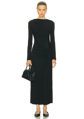 SIMKHAI Ferrera Longsleeve Midi Dress in Black - Black. Size 2 (also in 0, 4, 6, 8).