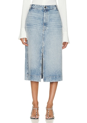 KHAITE Charlene Skirt in Bryce - Denim-Light. Size 30 (also in 31).