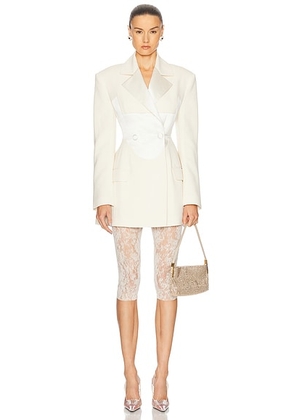 MARIANNA SENCHINA Swan Jacket Dress in Milky - Ivory. Size XS (also in M, S).