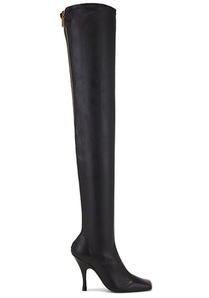 KHAITE Eva Over The Knee Boot in Black - Black. Size 36 (also in ).