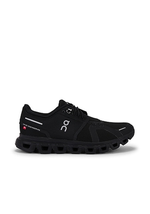 On Cloud 6 Sneaker in Black - Black. Size 5 (also in 5.5).