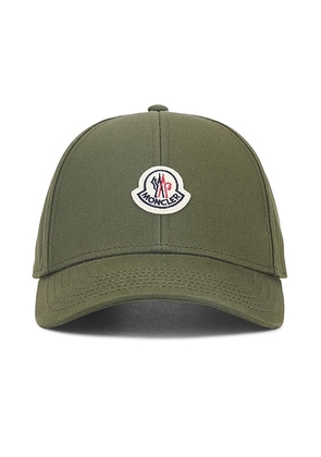 Moncler Baseball Cap in Green - Olive. Size all.