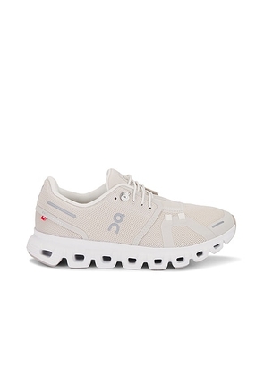 On Cloud 6 Sneaker in Pearl & White - Grey. Size 5 (also in 5.5).