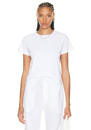 LESET The Margo Tee in White - White. Size XL (also in L, M, S, XS).