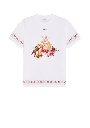 OFF-WHITE Putti Slim Short Sleeve Tee in White - White. Size S (also in L).