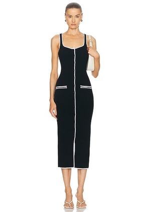 L'Academie by Marianna Havilah Midi Dress in Black - Black & White. Size S (also in M).