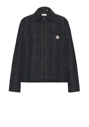 Moncler Shirt Jacket in Black - Blue. Size XL/1X (also in M).