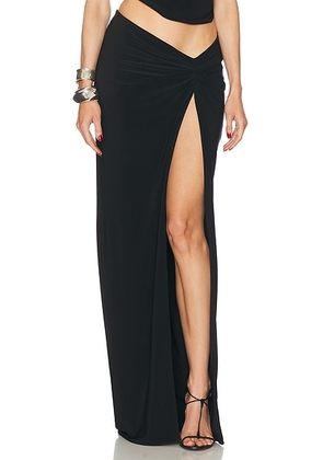 MAY MASHIAH X FWRD Ava Skirt in Black - Black. Size XL (also in ).