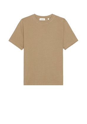 FRAME Logo Tee in Latte Brown - Brown. Size L (also in M, S, XL/1X, XXL/2X).