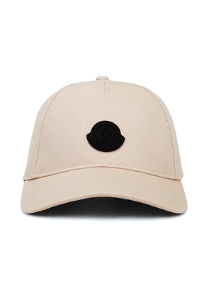 Moncler Baseball Cap in Silk White - Neutral. Size all.