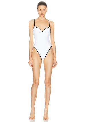 LPA Alessa One Piece in White & Black - White. Size M (also in ).