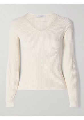 Max Mara - Gioiosa Ribbed Cotton Sweater - Ivory - x small,small,medium,large,x large,xx large
