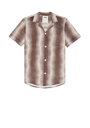 OAS Merlot Echo Cuba Net Shirt in Red - Red. Size S (also in M).