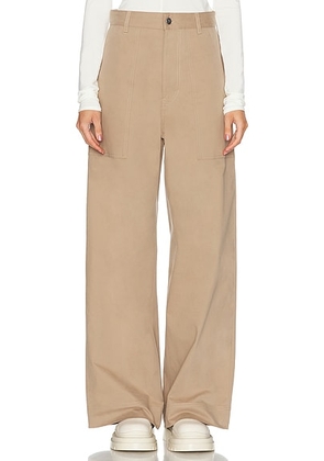 Moncler Straight Leg Trouser in Beige - Beige. Size 44 (also in ).