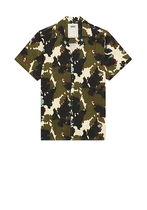 OAS Foliago Cuba Linen Shirt in Multi - Army. Size L (also in ).