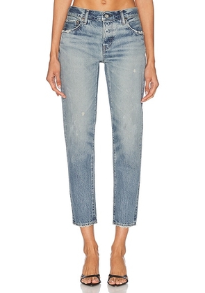 Moussy Vintage Ehrhardt Tapered Jeans in Blue - Blue. Size 29 (also in 27, 30, 31, 32).