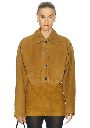 KHAITE Sue Jacket in Toffee - Tan. Size 2 (also in 0, 6).
