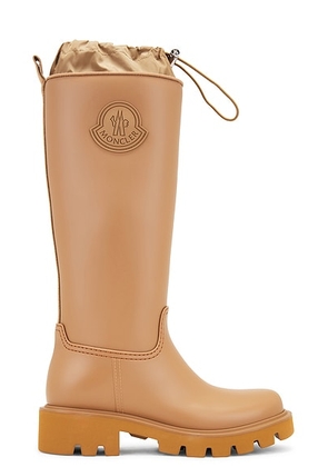 Moncler Kickstream Knee High Rain Boot in Camel - Brown. Size 41 (also in ).