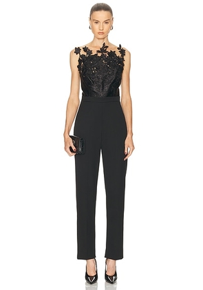 Oscar de la Renta Strapless Jumpsuit in Black - Black. Size 6 (also in 2).