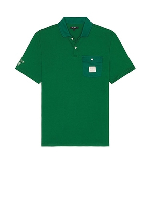 Malbon Golf Jovis Solid Polo in Kelly Green - Green. Size S (also in ).