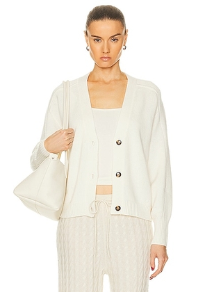 Loulou de Saison Zanzibar Cardigan in Ivory - Ivory. Size L (also in ).