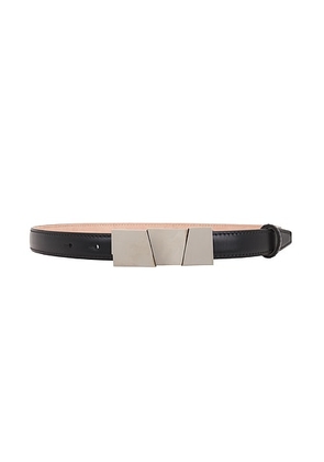 KHAITE Axel Belt in Black & Antique Silver - Black. Size 70 (also in 80, 85).