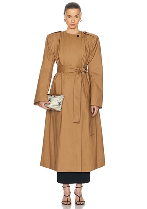 KHAITE Minnler Coat in Khaki - Tan. Size 0 (also in ).