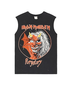 Madeworn Iron Maiden Tank in Coal - Black. Size L (also in M, XXL/2X).