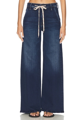 MOTHER The Drawn Undercover Prep Sneak Jeans in Mind Games - Denim-Dark. Size 29 (also in 28, 30).