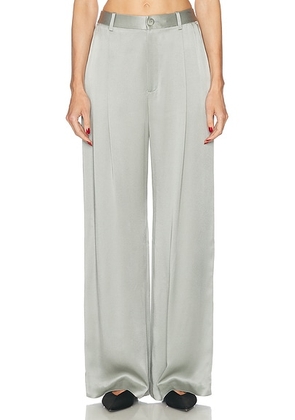Lapointe Satin Relaxed Pleated Pant in Jade - Baby Blue. Size 2 (also in 8).