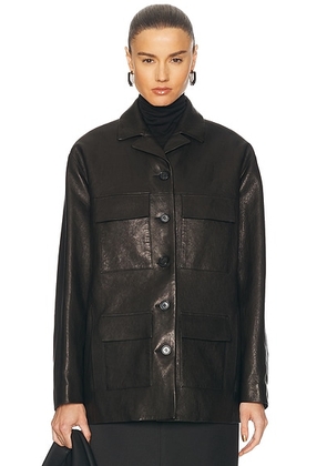 KHAITE Morsson Jacket in Black - Black. Size 4 (also in ).
