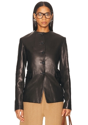 KHAITE Jameson Jacket in Black - Black. Size 2 (also in 6).