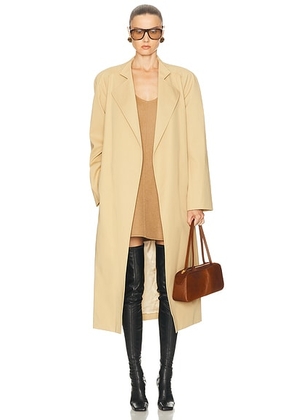 KHAITE Lagden Coat in Wheat - Beige. Size M (also in S).