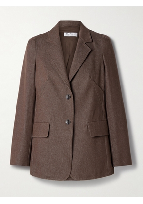 Max Mara - Cotton-twill Blazer - Brown - UK 6,UK 8,UK 10,UK 12,UK 14,UK 16,UK 18