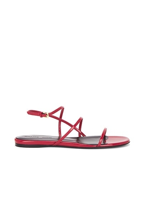 KHAITE Loop Flat Sandal in Rebel - Red. Size 38 (also in 36, 37, 37.5, 38.5, 41).