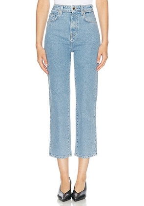 L'Academie by Marianna Elodie High Rise Crop Jeans in Light Blue - Denim-Light. Size 28 (also in 29).