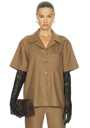 KHAITE Riordan Top in Toffee - Brown. Size M (also in L, S, XS).