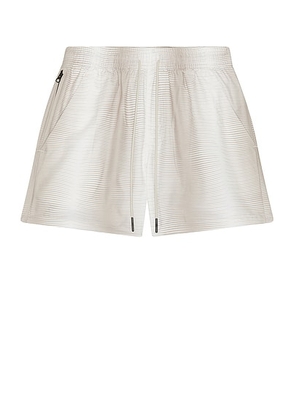 OAS Hazel Echo Swim Shorts in Brown - Brown,Ivory. Size L (also in M, S, XL/1X).